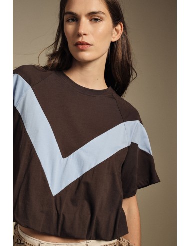 T-shirt met wijde mouwen en V-inzet van Dixie