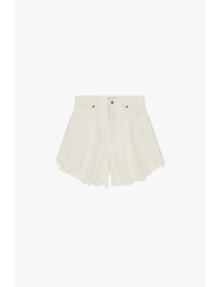 Regular-fit shorts met gerafelde zoom en vijf zakken, alstublieft