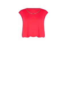Katoenen ballon top met afneembare ketting met RR-logo Rinascimento