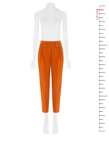Catota-broek met vouw aan de voorkant en brede riemlussen Rinascimento