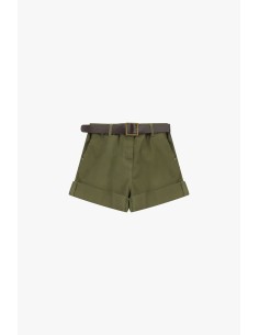 Regular-fit shorts met tailleband en omslag Please 2