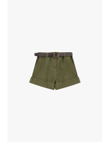 Regular-fit shorts met tailleband en omslag Please