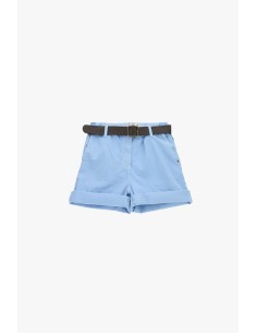 Regular-fit shorts met tailleband en omslag Please