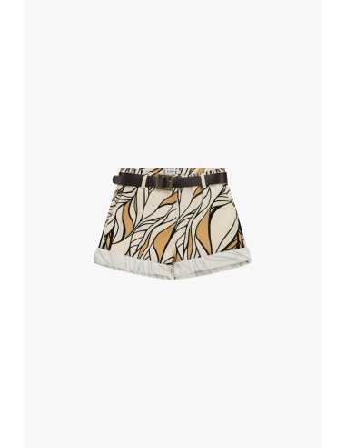 Regular-fit shorts met grafisch dessin en tailleband Please