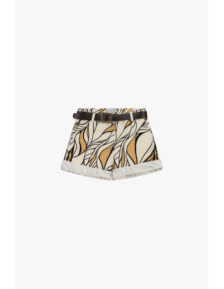 Regular-fit shorts met grafisch dessin en tailleband Please