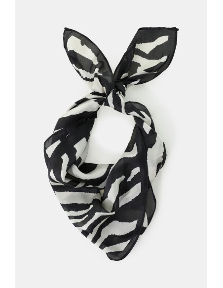 Lichte sjaal met zebraprint en afgewerkte rand Please