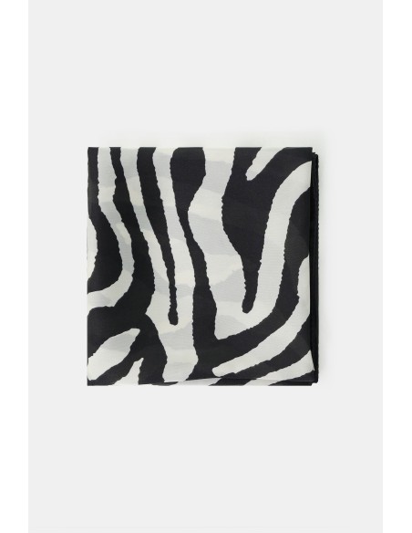 Lichte sjaal met zebraprint en afgewerkte rand Please