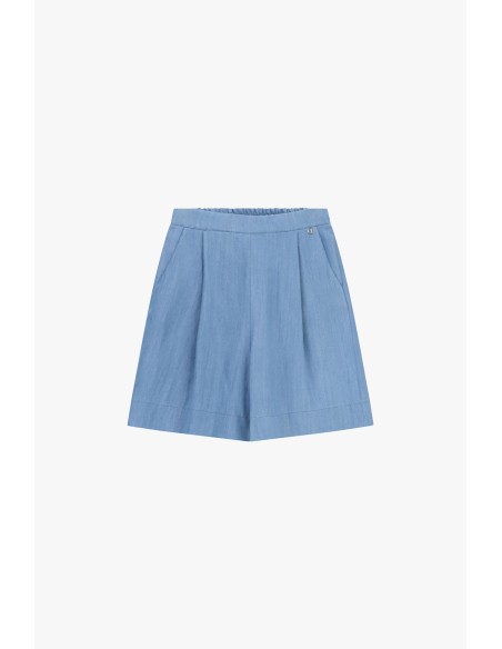 Dixie regular-fit shorts met plooien en elastische taille