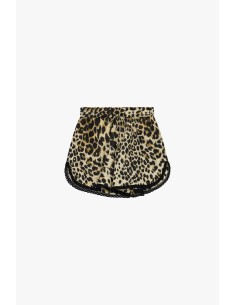 Dierenprintshorts met kanten biezen en strik van Dixie