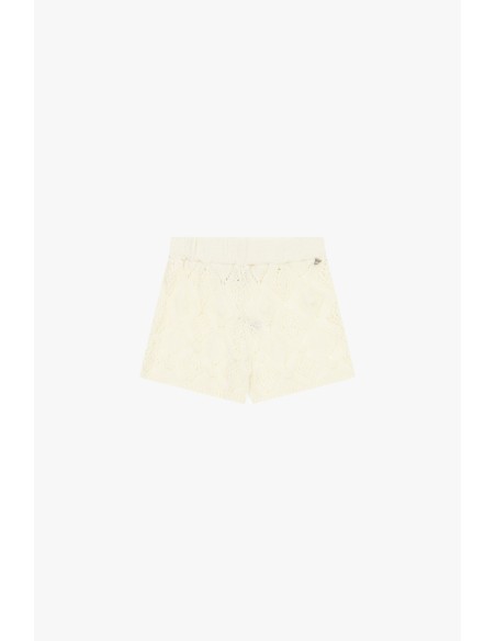 Geperforeerde gebreide shorts met elastische taille van Dixie