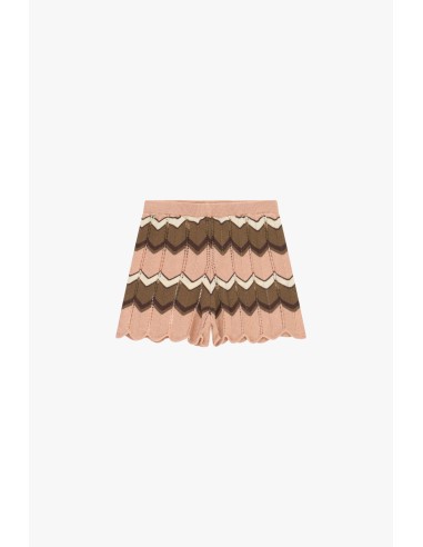 Dixie-jacquardshorts met zigzagstrepen en geschulpte rand