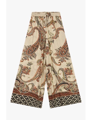 Palazzo-broek met paisleyprint en geometrisch patroon Dixie