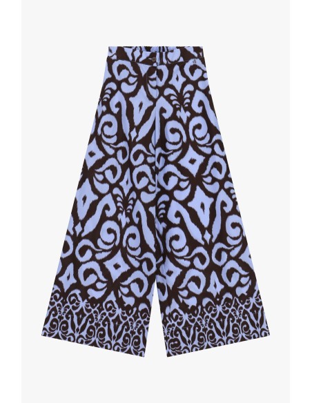 Dixie Palazzo-broek met geometrische print en hoge taille