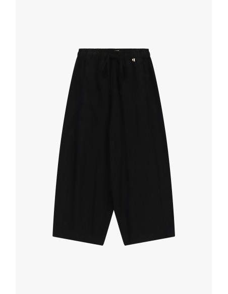Cropped palazzobroek met elastische tailleband en trekkoord van Dixie