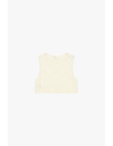 Geperforeerde mouwloze top met geometrisch patroon Dixie
