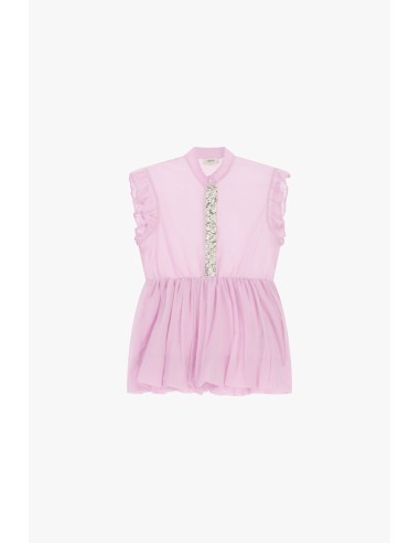 Top met ruches en decoratieve details aan de voorkant Dixie