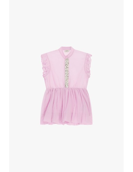 Top met ruches en decoratieve details aan de voorkant Dixie