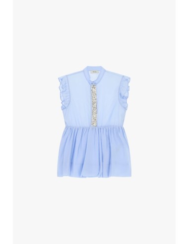 Top met ruches en decoratieve details aan de voorkant Dixie