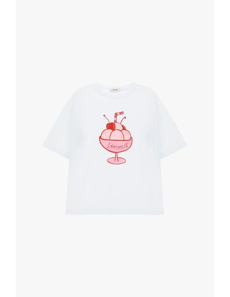 Dixie T-shirt met korte mouwen en ijsjesprint