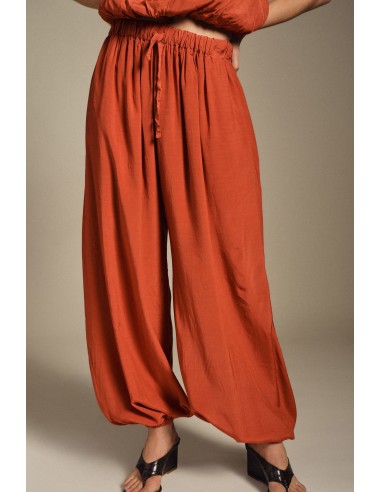 Broek met elastische taille en enkelboorden, losse pasvorm Dixie