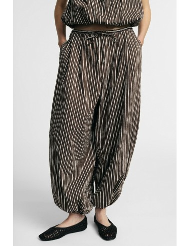 Wijde gestreepte broek met trekkoord in de taille Please