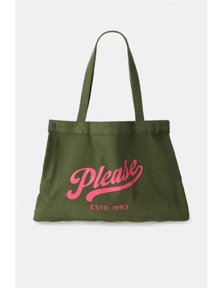 Ruime shopper met opdruk aan de voorkant Please
