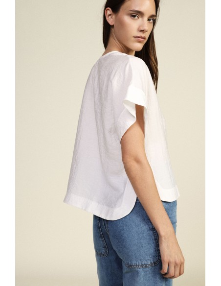 Korte blouse met versierde borstzak aan de voorkant Dixie