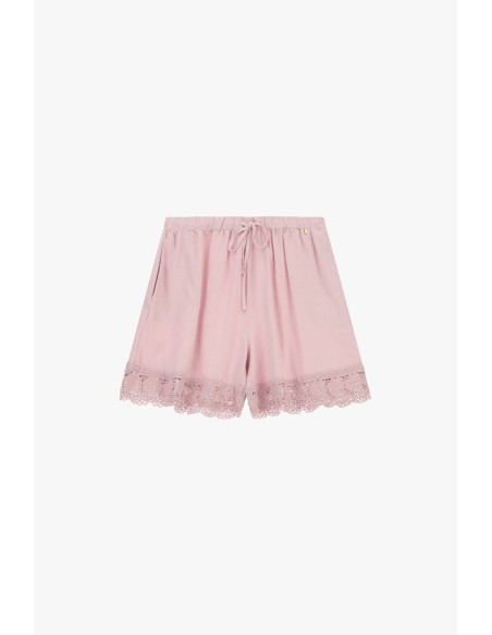 Regular fit-shorts met een rand van Sangallo-kant Dixie