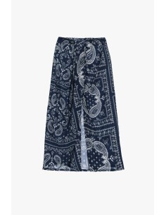 Lange rok met paisleyprint en split aan de voorkant Dixie 2