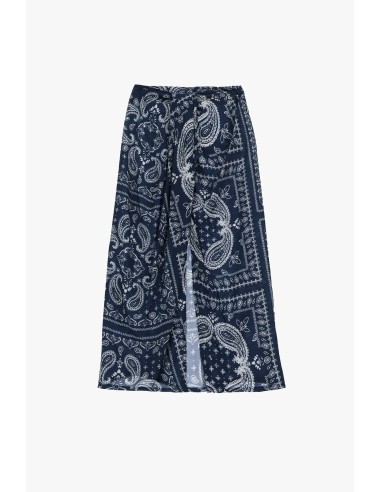 Lange rok met paisleyprint en split aan de voorkant Dixie