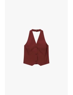 Dixie-gilet met diepe hals en knoopsluiting 2