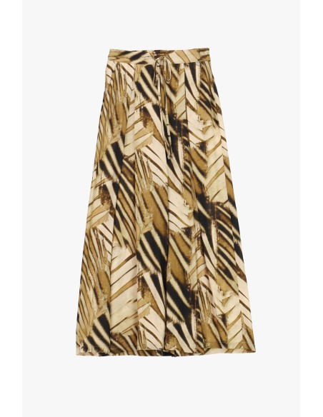 Palazzo-broek met grafische print en verstelbare taille Dixie