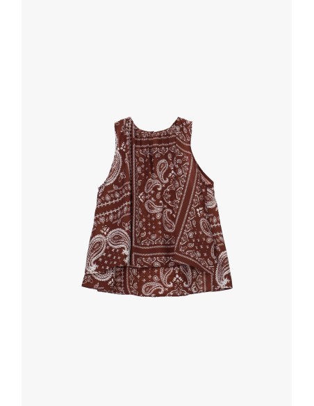 Uitlopende top met paisley-patchworkprint Dixie