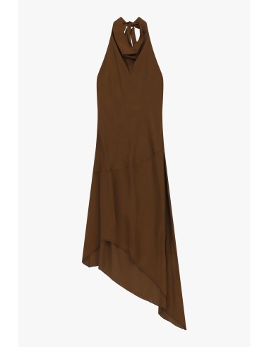 Midi-jurk met halterhals en asymmetrische zoom Dixie
