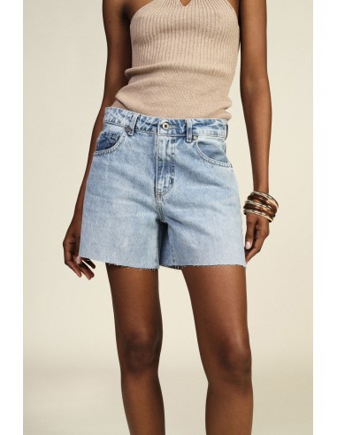 Regular-fit denimshorts met gerafelde zoom Dixie