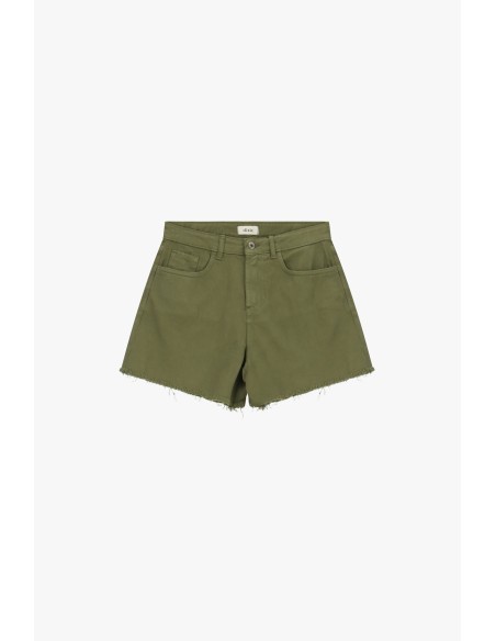 Regular-fit shorts met rafelige details en zakken van Dixie