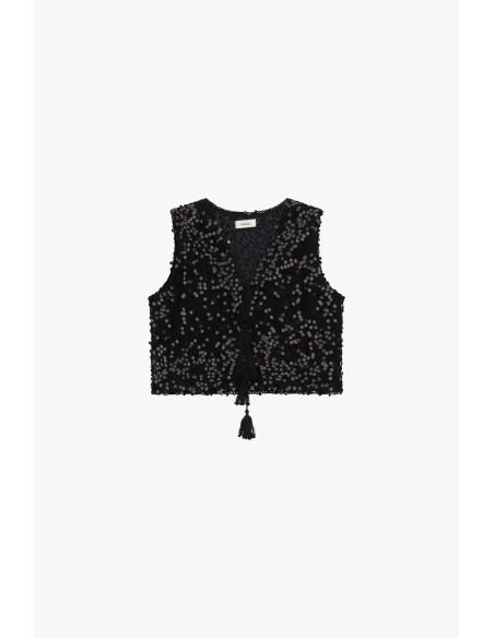 Geperforeerde top met strikbandjes en decoratieve details Dixie