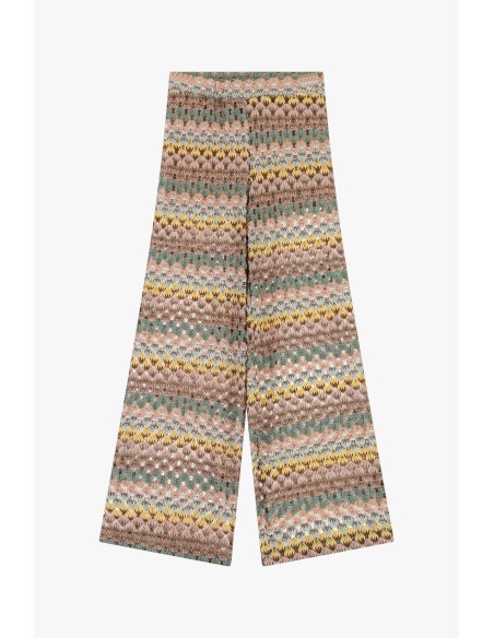 Dixie Palazzo-broek van gebreide stof met geometrisch patroon