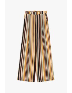 Gestreepte palazzo-broek met elastische taille van Dixie