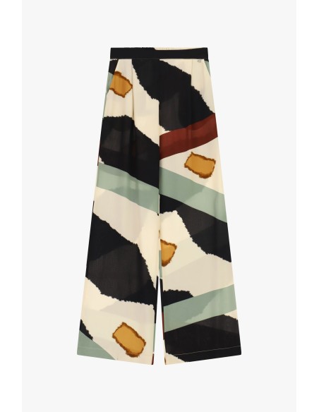 Dixie Palazzo-broek met geometrische print en wijde pijpen