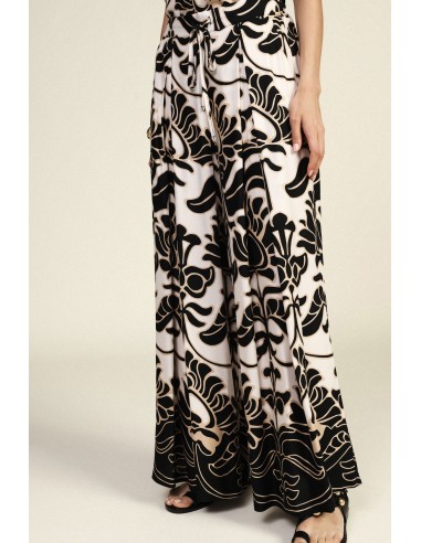 Palazzo-broek met bloemenprint en elastische taille van Dixie
