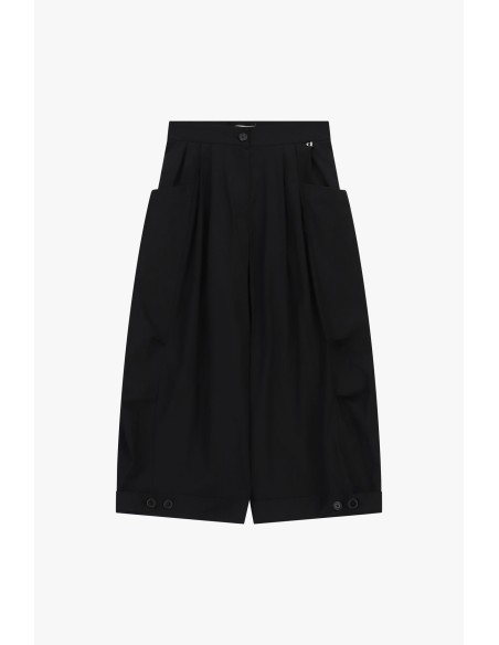 Cropped palazzobroek met plooien en ruime zakken Dixie