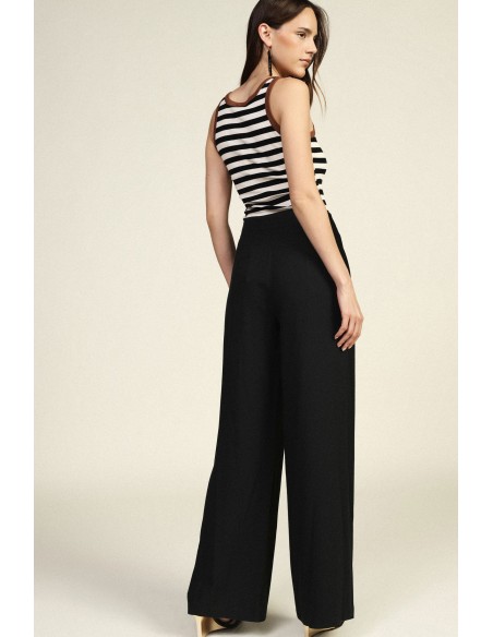 Dixie Palazzo-broek met plooien en haaksluiting