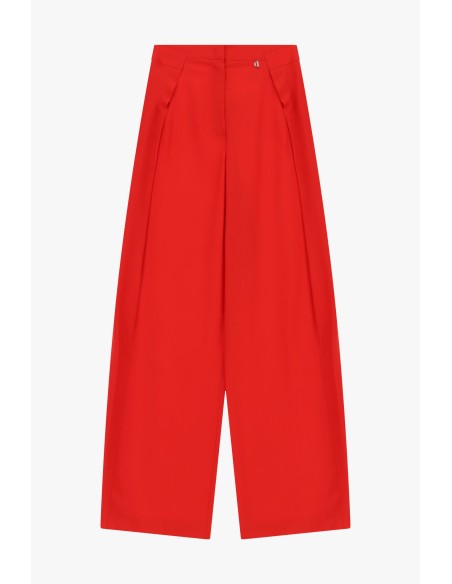 Dixie Palazzo-broek met plooien en haaksluiting
