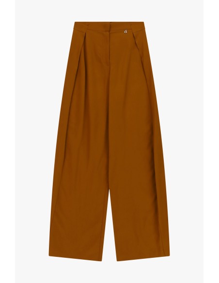 Dixie Palazzo-broek met plooien en haaksluiting