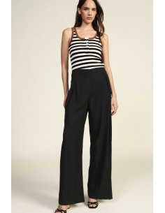 Dixie Palazzo-broek met plooien en haaksluiting