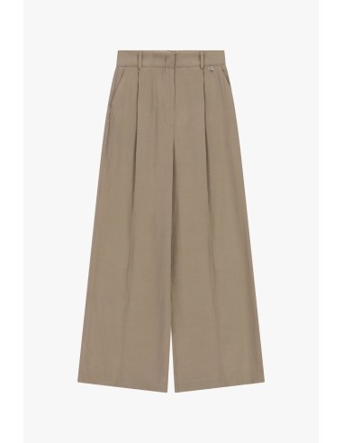 Dixie palazzobroek met plooien en hoge taille