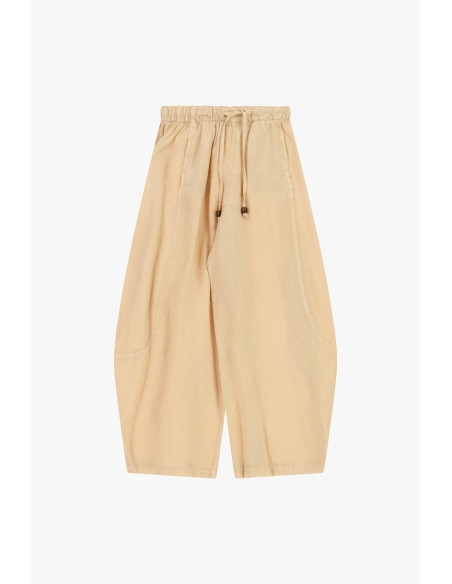 Cropped palazzobroek met elastische tailleband en trekkoord van Dixie