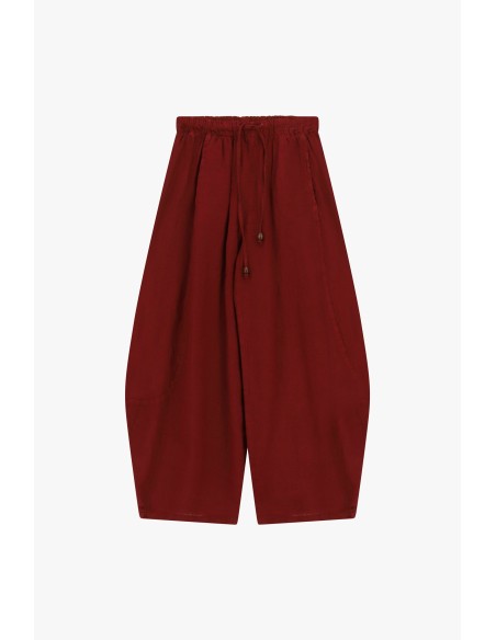 Cropped palazzobroek met elastische tailleband en trekkoord van Dixie