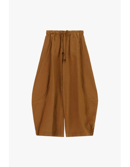 Cropped palazzobroek met elastische tailleband en trekkoord van Dixie